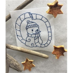 Stickdatei - Schneemann Alphabet Buchstabe O